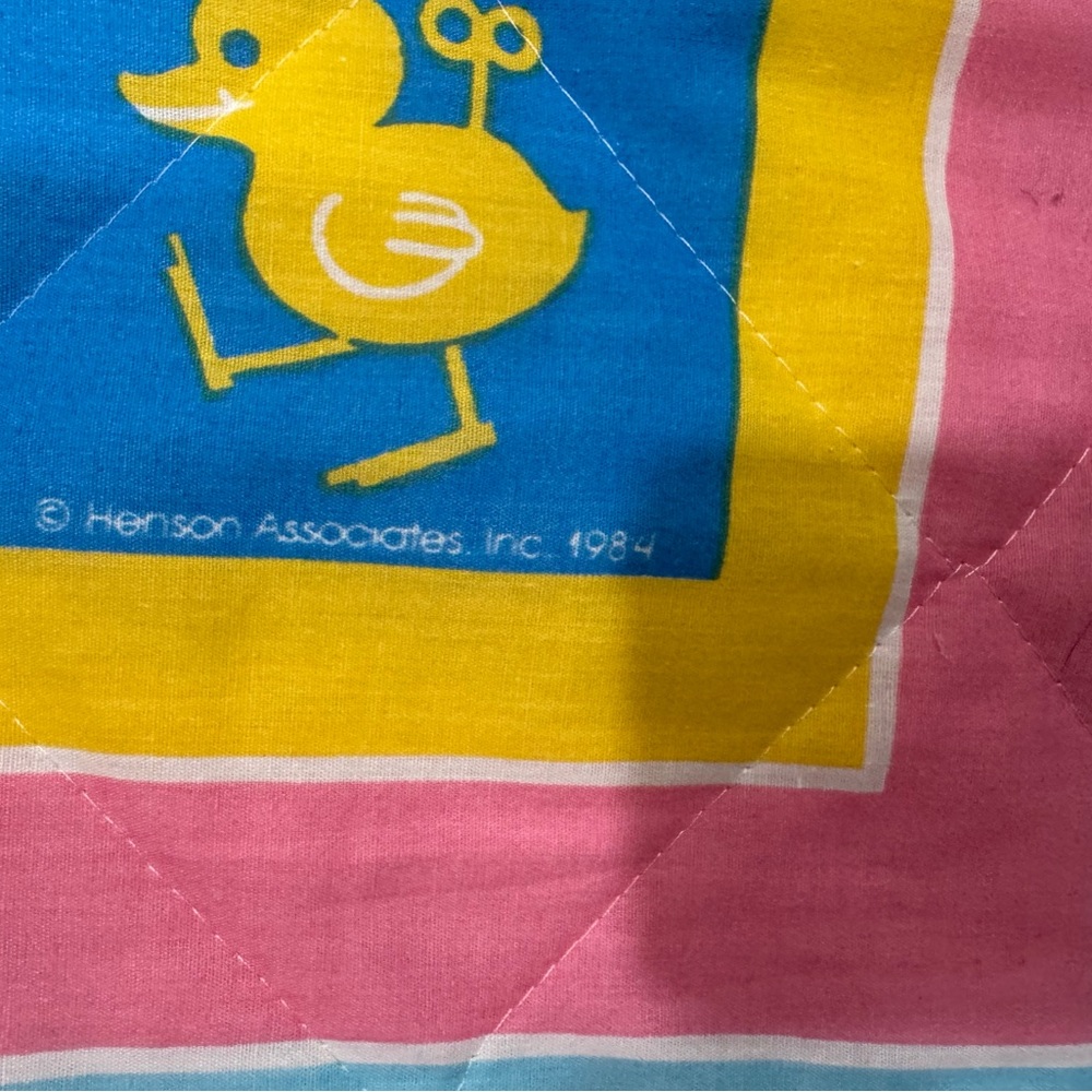 Baby blanket vintage 1984 . Kermit and ms piggy - Picture 2 of 3